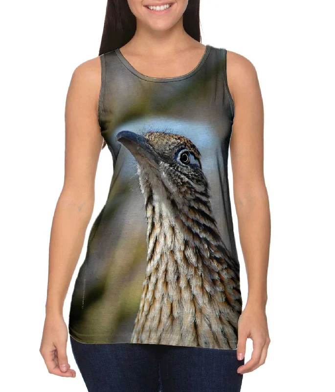 Plus Size Women's Ruffled Hem Tank Tops with Floral PrintsCouragous Roadrunner