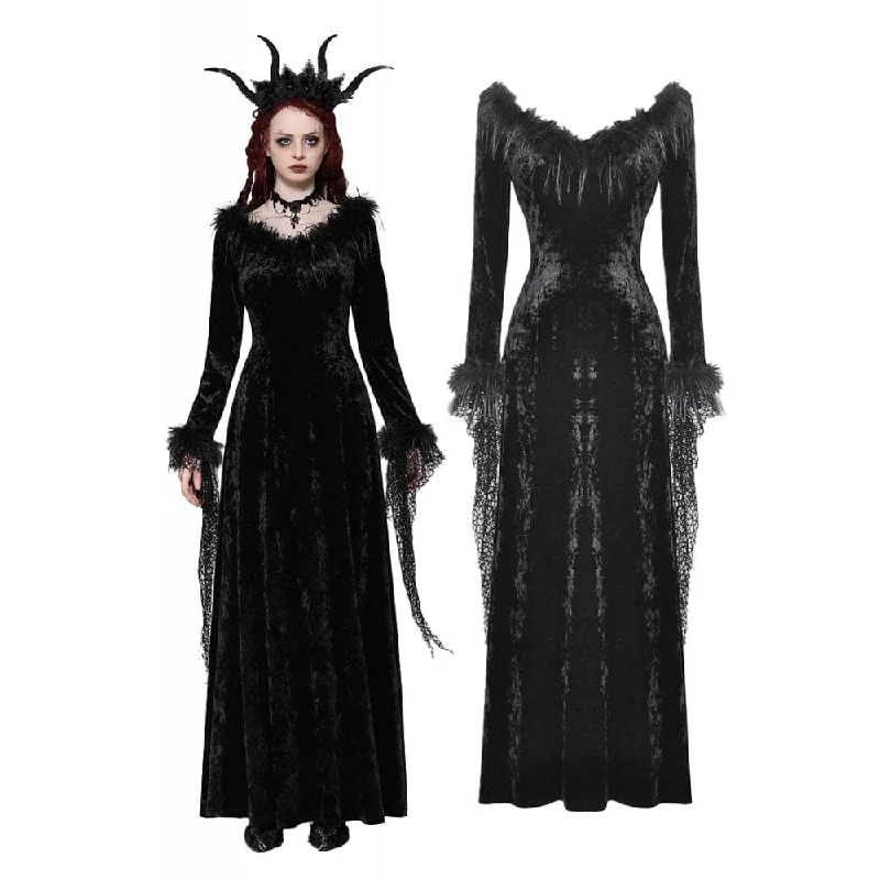 Printed Abstract Women Dress for a Modern and Artistic AppealWomen's Gothic Velvet Lace Maxi Dress Printed Abstract Women Dress for a Modern and Artistic AppealWomen's Gothic Velvet Lace Maxi Dress
