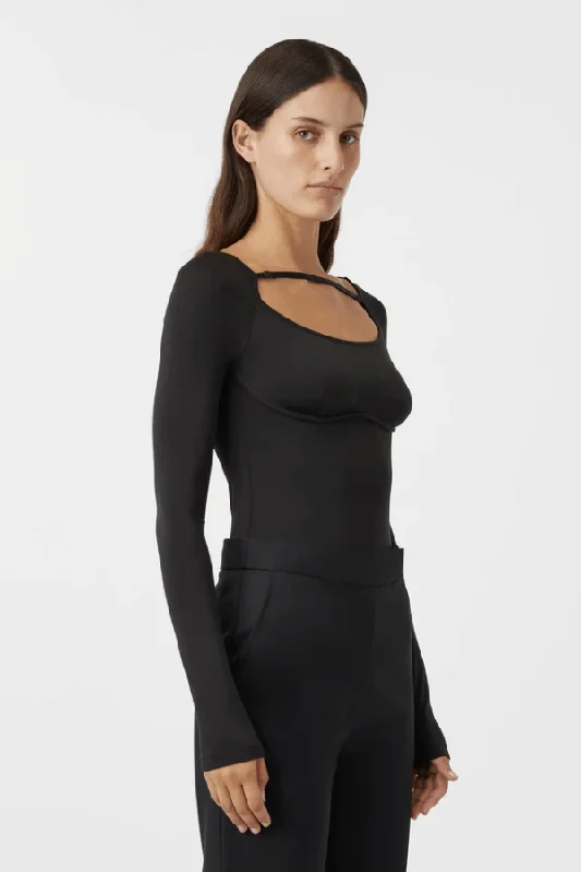 Long - Sleeve Bodysuits for Cold Weather LayeringLorelai Long Sleeve Bodysuit Black