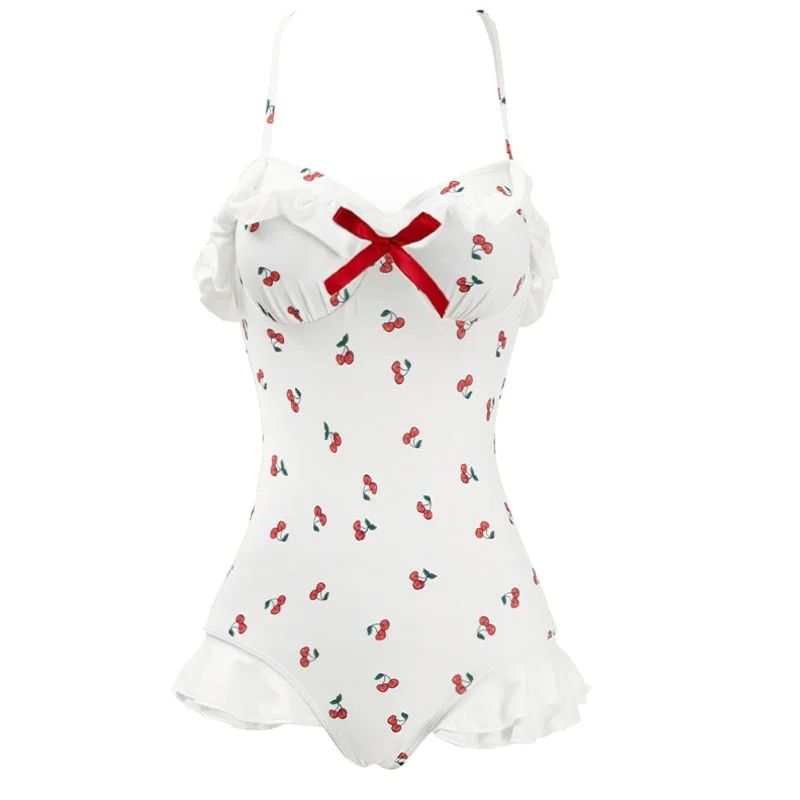 Cut - Out Bodysuits for a Trendy and Fashion - Forward StyleCherry Ruffle Onesie