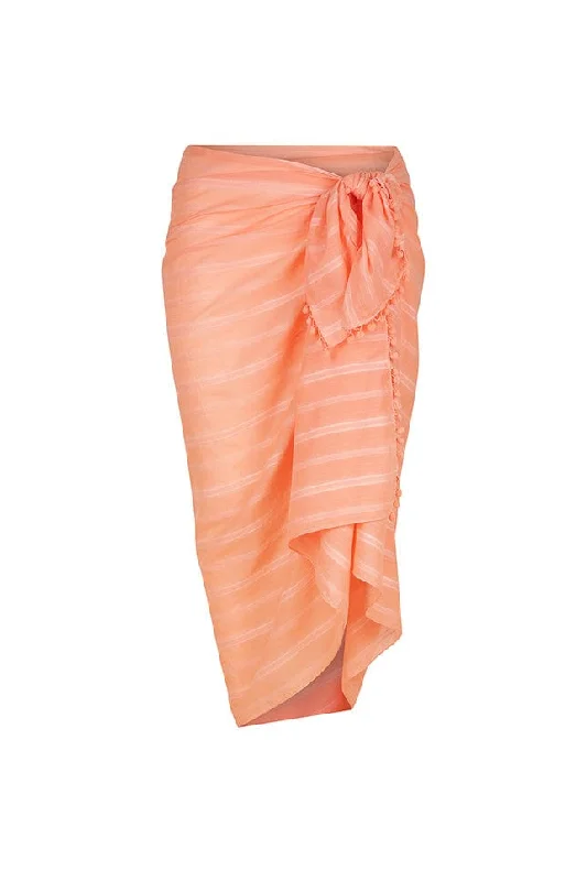 Light - blocking cover ups for privacy on the beachCoral Sarong