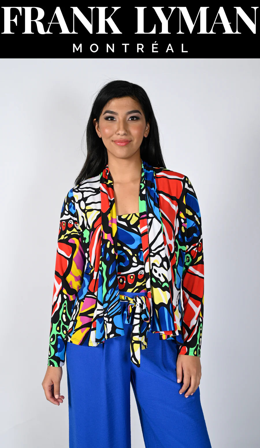 Tunic - style cover ups for a loose and comfortable beach outfitFrank Lyman Knit Throw Over-Black/Royal Style 231277 Tunic - style cover ups for a loose and comfortable beach outfitFrank Lyman Knit Throw Over-Black/Royal Style 231277