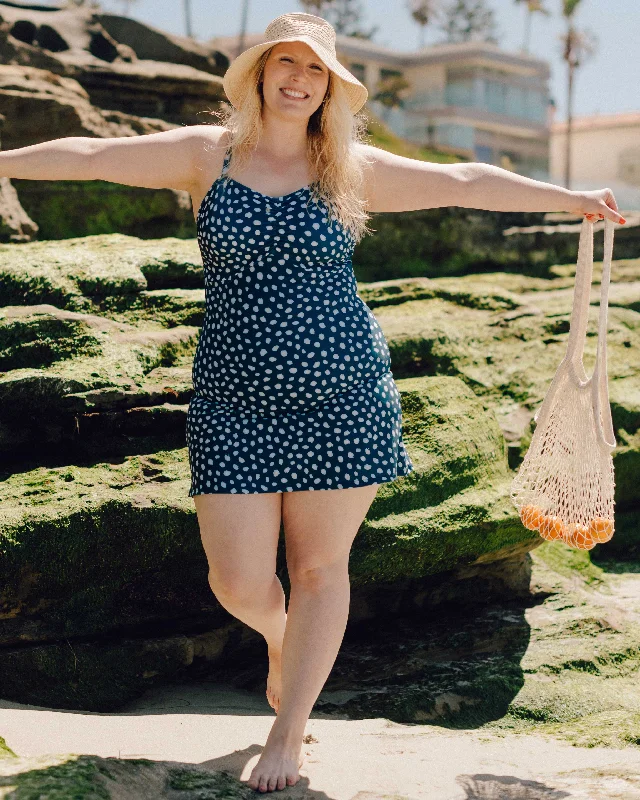 Indigo Dot Swim Dress