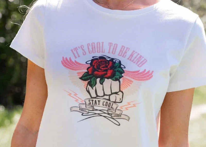 Recycled material cover ups for an environmentally friendly choiceIris Maxi 202178-2 It's Cool to Be Kind T-Shirt Recycled material cover ups for an environmentally friendly choiceIris Maxi 202178-2 It's Cool to Be Kind T-Shirt