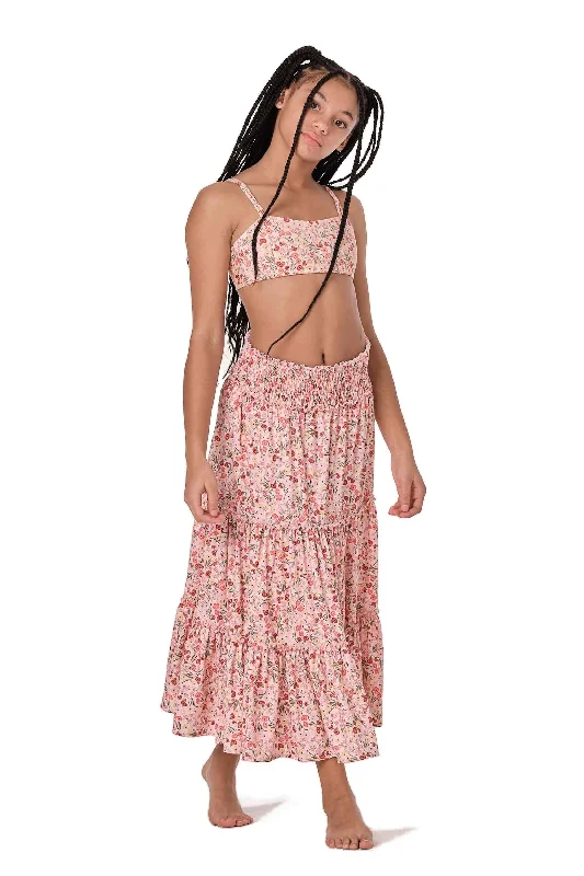 Hooded cover ups for windy beach daysJust Flow - Romance Long Skirt (FINAL SALE)