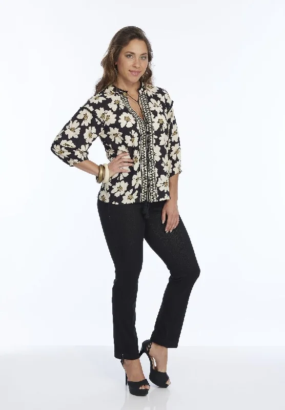 Petite - fit cropped linen cover ups for a breezy summer strollLior Top Helena # 2