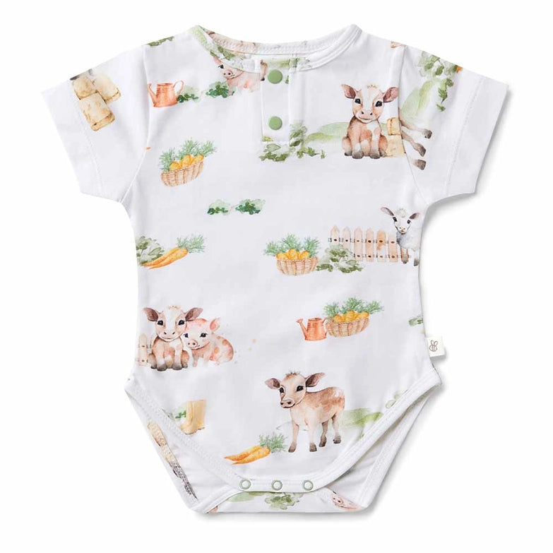 Button - Front Bodysuits with a Classic and Timeless AppealOrganic Bodysuit, Farm