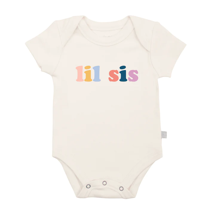 Convertible Straps Bodysuits for Multiple Styling OptionsOrganic Bodysuit, Lil Sis