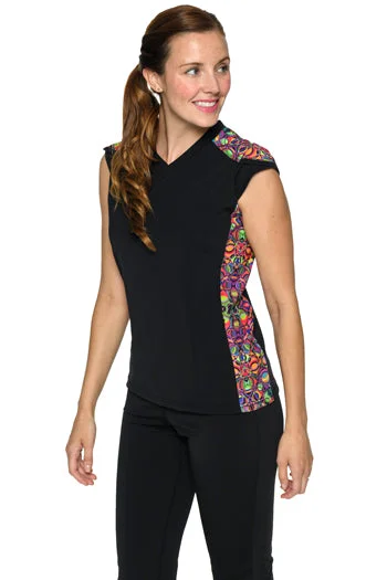Women's Halter Neck Swim Tops with Tie - Back in Neon Colors for a Bold Summer VibePetal Cap Sleeve Swim & Sport Shirt - Chlorine Proof Women's Halter Neck Swim Tops with Tie - Back in Neon Colors for a Bold Summer VibePetal Cap Sleeve Swim & Sport Shirt - Chlorine Proof