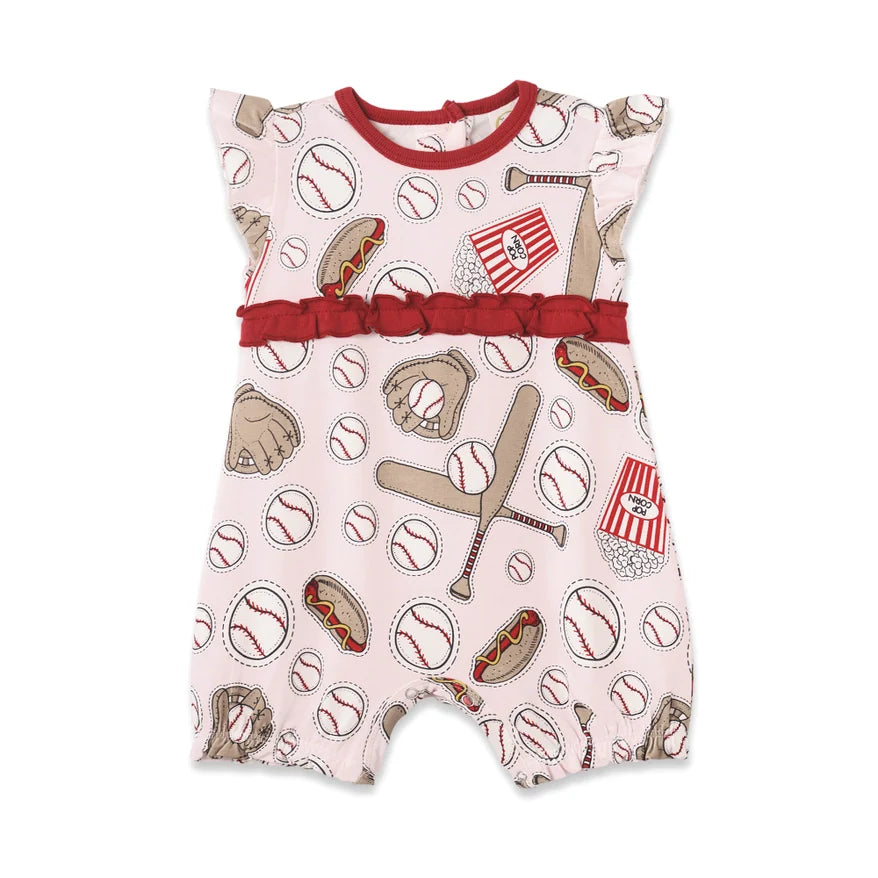 Maternity Bodysuits for Expecting Mothers' ComfortRomper, Batter Up Pink