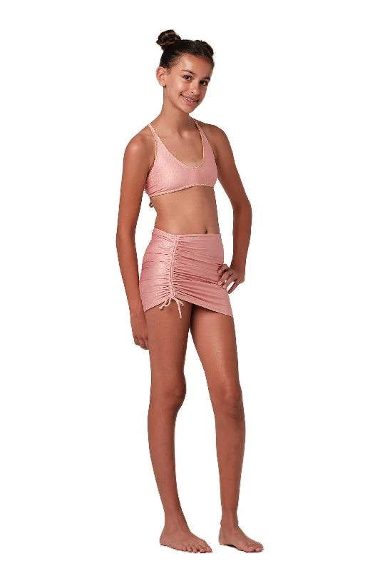 Mini - length cover ups for a more daring and youthful beach styleScrunch It - Rose Glitter