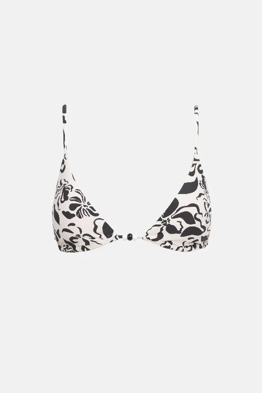 Women's Cut - Out Swim Tops in White with Geometric Shapes for an Edgy Beach StyleSundance Floral Slide Tri Top Natural Women's Cut - Out Swim Tops in White with Geometric Shapes for an Edgy Beach StyleSundance Floral Slide Tri Top Natural