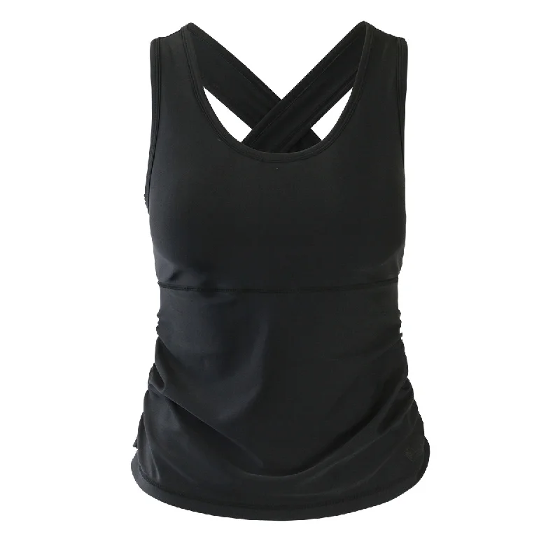 Women's Strapless Swim Tops with Silicone Grip in Red for a Secure and Stylish Poolside LookWomen's Ruched Scoop Tank Top | FINAL SALE Women's Strapless Swim Tops with Silicone Grip in Red for a Secure and Stylish Poolside LookWomen's Ruched Scoop Tank Top | FINAL SALE