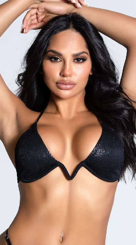 Women's Underwire Push - Up Swim Tops in Black for Enhanced Support and CleavageYandy Glimmer Of Light Bikini Top Women's Underwire Push - Up Swim Tops in Black for Enhanced Support and CleavageYandy Glimmer Of Light Bikini Top