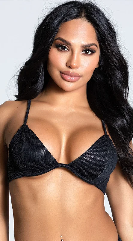 Plus Size Women's One - Shoulder Swim Tops in Pink with Ruching for a Figure - Flattering DesignYandy Metal Heart Bikini Top Plus Size Women's One - Shoulder Swim Tops in Pink with Ruching for a Figure - Flattering DesignYandy Metal Heart Bikini Top
