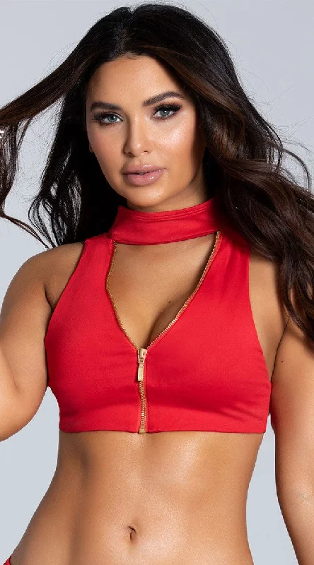 Women's Strapless Swim Tops with Silicone Grip in Red for a Secure and Stylish Poolside LookYandy Zirconia Zest Choker Bikini Top Women's Strapless Swim Tops with Silicone Grip in Red for a Secure and Stylish Poolside LookYandy Zirconia Zest Choker Bikini Top